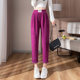 Plush radish pants women's spring, autumn and winter sports chenille pants 2022 new straight corduroy casual harem pants