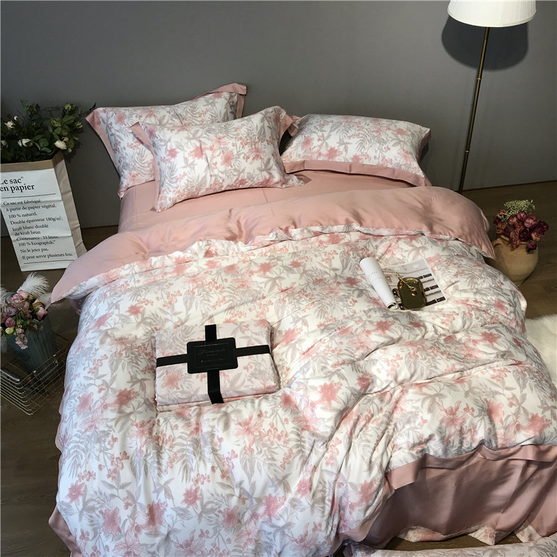 [Tiansi quilt cover one mảnh] Mùa hè mượt mà mát mẻ ngủ đôi có thể giặt 100% băng lụa bao gồm 200 × 230 - Quilt Covers 	chăn phao siêu nhẹ everon	