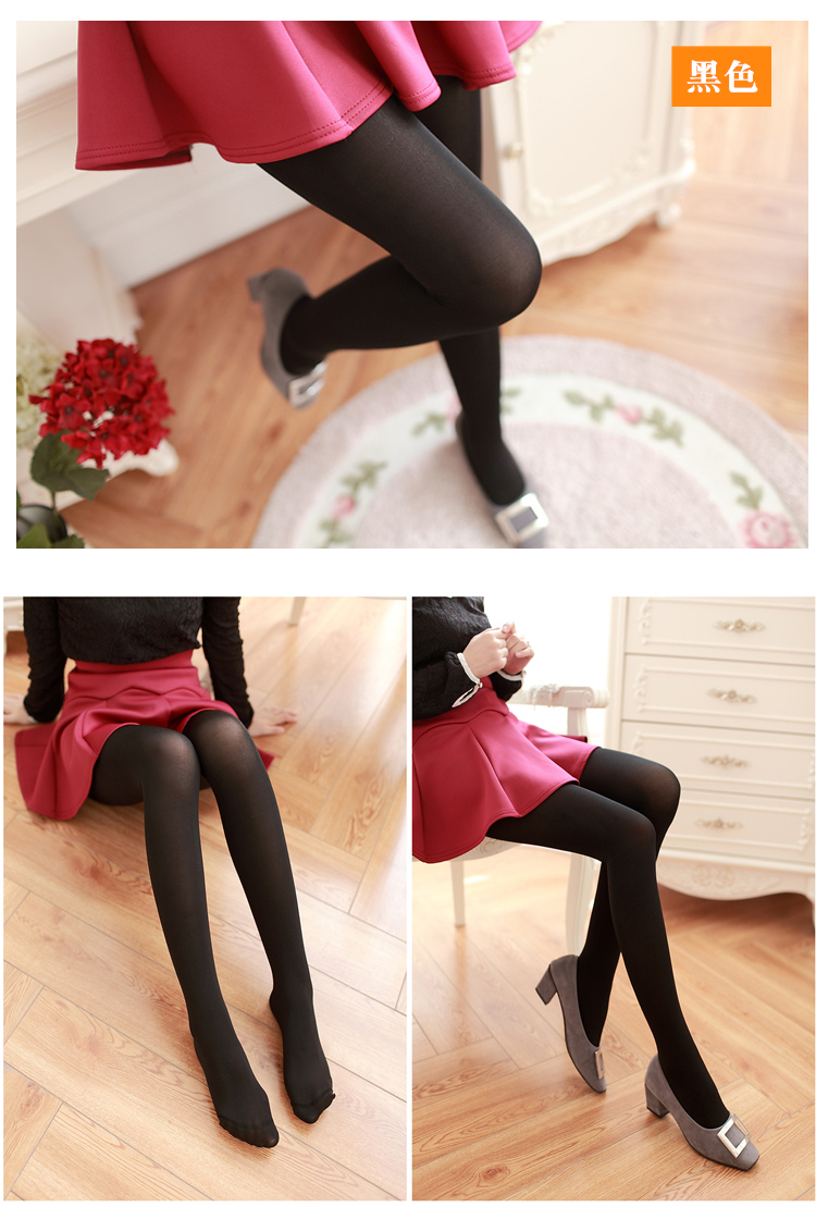 Nhung pantyhose mùa xuân và mùa thu vớ dày chân xà cạp sexy skinny vớ dài nữ chân vớ