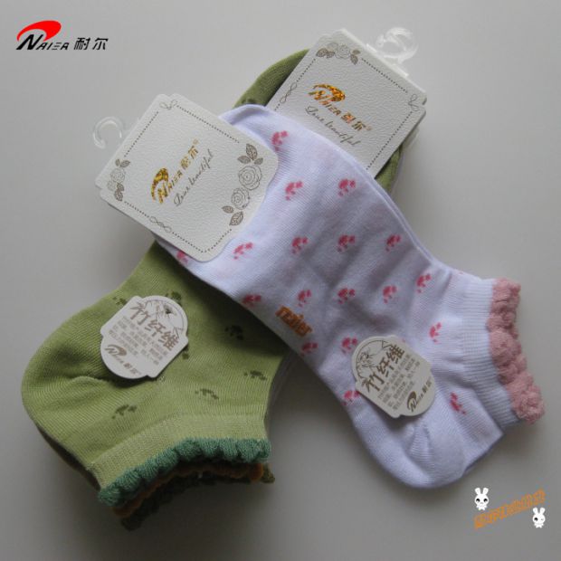 8 đôi vận chuyển Nair chính hãng sợi tre nữ vớ mùa xuân và mùa hè trạng thái thấp ren lỏng miệng khử mùi mỏng vớ ngắn 4192 vớ sợi tre