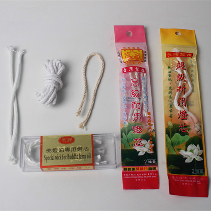 Buddha Oil Lamp Wick Household Liquid Ghee Lamp Special Wick Temple Edible Oil Lamp Cotton Fiber Wick Durable