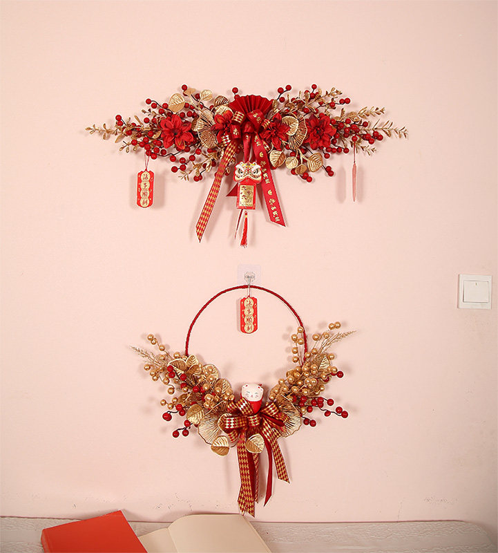 New Year Home Decoration Wall Hanging Set Glowing New Year's Day Mall Hotel Layout