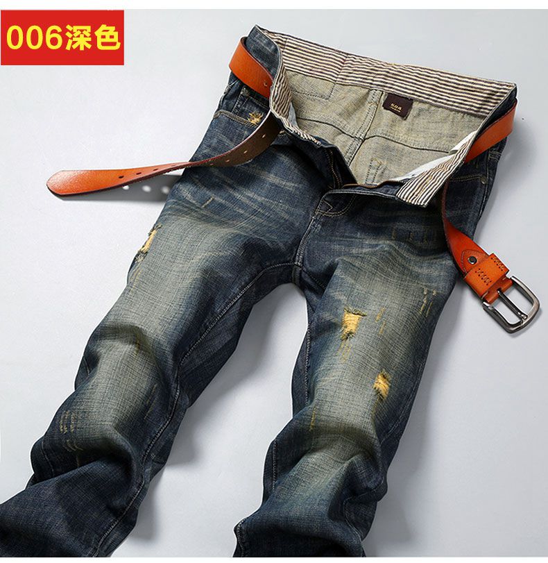 Jeans pour jeunesse droite en vrac en coton pour automne - Ref 1463669 Image 18