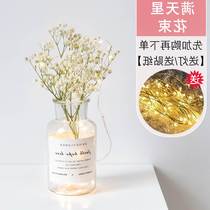 Starry dried flower decorations Small fresh forget-me-not bouquet Home flower arrangement vase decoration Living room home furnishings