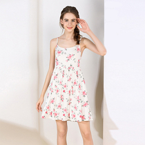 Modell hanging band dress thin with a larger code breaking flower pyjamas woman Temptation Sleeping Skirt Loose home Fear MMM
