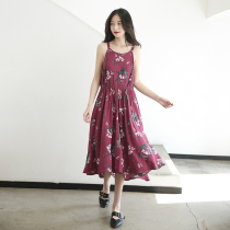 New printed pyjamas woman can be worn with increased code loose temperament even dress slim and sleeveless silk sleeping skirt Fat MM