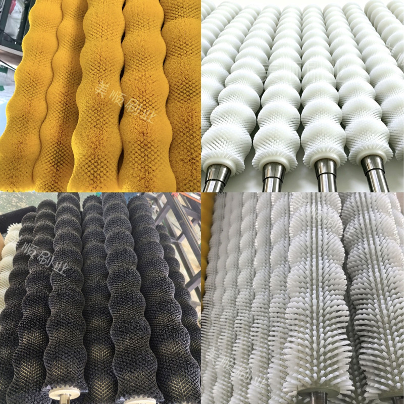 Brush Roller Potato Cleaning Machine, Brush for Cleaning Carrots, Red Dates, Yam, and Seafood, Wave-Bristle Cleaning Machine Brush Roller Potato Cleaning Machine, Brush for Cleaning Carrots, Red Dates, Yam, and Seafood, Wave-Bristle Cleaning Machine