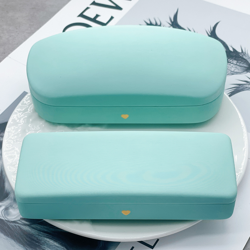 Tiffany Blue Glasses Case】High-End Heart-Shaped Ins Girl-Style Optical Anti-Pressure Myopia Glasses Case Sunglasses Case