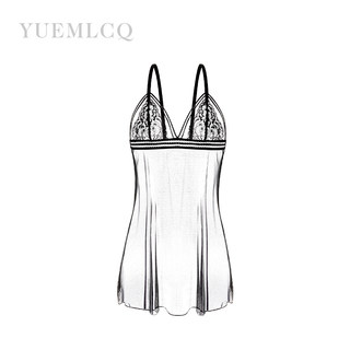 [Yue Ma Legend]Strappy Nightgown, Sexy and Pure, Alluring Style, Lace, Transparent, Sexy, French Light Luxury, High-End New