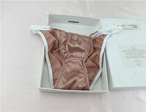 Mulberry Silk women silk sexy breifs female transparent thong silk satin T pants womens underwear spring and summer