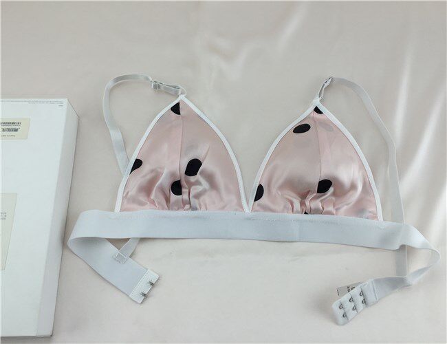 Summer real silk bra No steel ring No sponge 100 mulberry silk lingerie lady thin breast slim bra