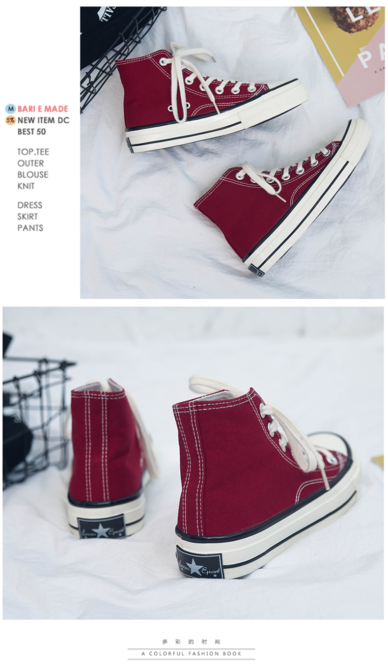 Giày vải cao cấp nữ phiên bản Hàn Quốc của ulzzang triều sinh viên năm 2018 shop giày thể thao