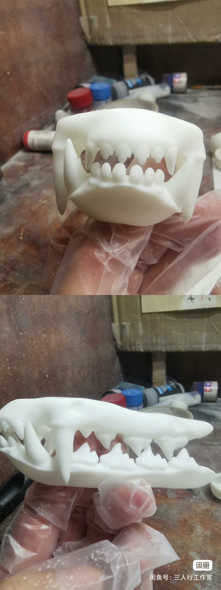furry福瑞/兽装 三人行 兽装写实狼头骨3d打印头骨犬科头骨狼送绞链包安装 Three rows furry福瑞/兽装 三人行 兽装写实狼头骨3d打印头骨犬科头骨狼送绞链包安装 Three rows