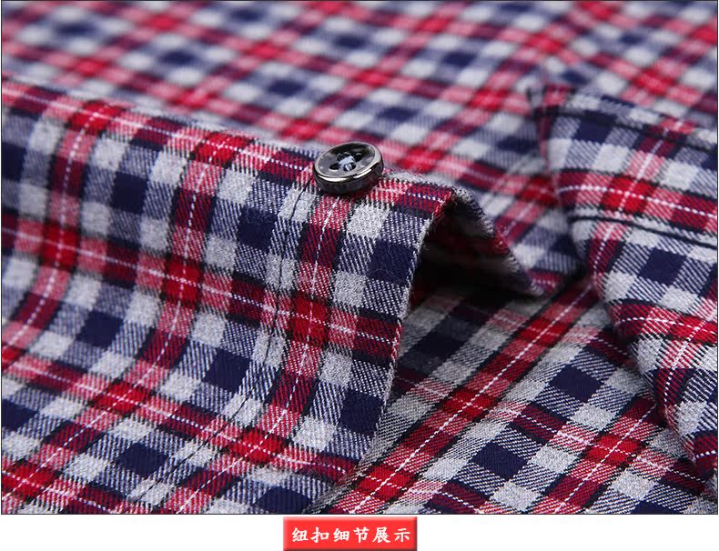 Áo sơ mi cotton nam cực xuân hè và nam mới xu hướng dài tay nam cotton vuông lưới trẻ trung áo sơ mi tay ngắn nữ