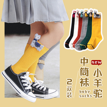 Childrens socks Spring and Autumn 2 - 7 year old girl stockings cartoon cartoon stockings and cute baby cotton stockings