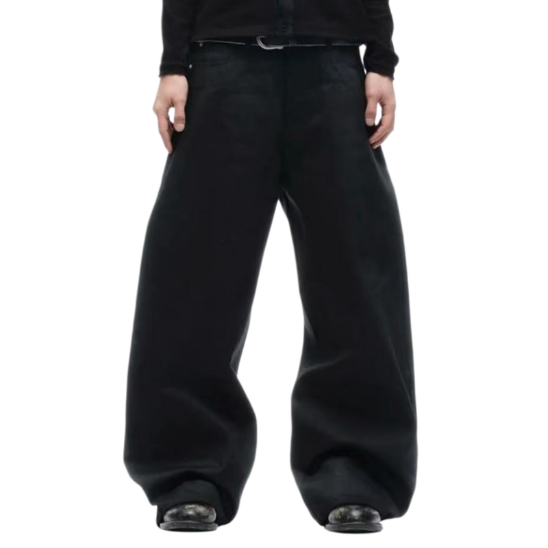 No Faith Studios Loose Fit Japanese Selvedge Red Edge Denim 14.5oz Raw Denim Baggy Pants No Faith Studios Loose Fit Japanese Selvedge Red Edge Denim 14.5oz Raw Denim Baggy Pants