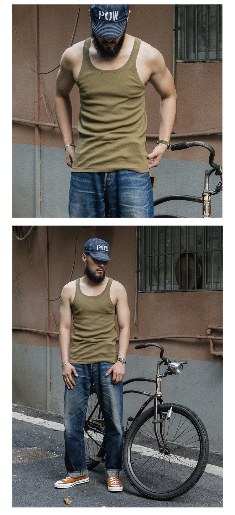 40s BRITISH ARMY MESH TANKTOP 希少 DM444 WWII GI Style Tank Tops