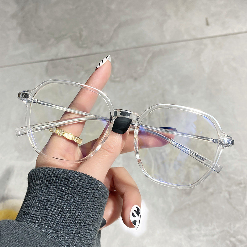 Anti-Blu-ray anti-radiative vegetarian Han version Nearsightedness Eyewear Girl's Eye frame Red Black Box Tide Male Flat Mirror