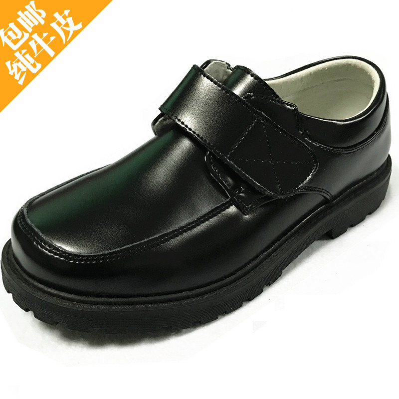 Children Shoes Middle Child Leather Shoes Spring Autumn Children Genuine Leather Students Performance Shoes Black School Shoes Inglées Boys Leather Shoes