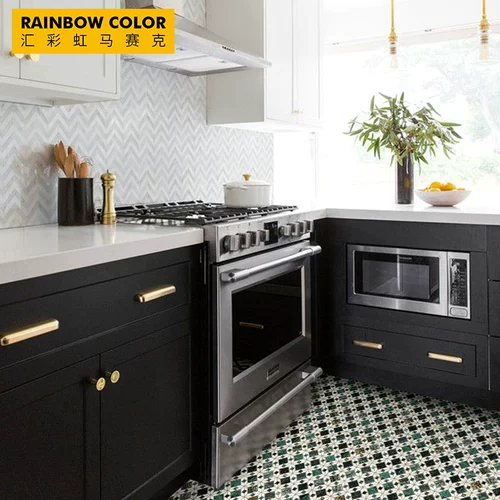 汇彩虹 Ретро -муоли плитка кухня кухонная плитка плитка плитка квартиры балконы паттертрия мозаичная плитка настенная плитка