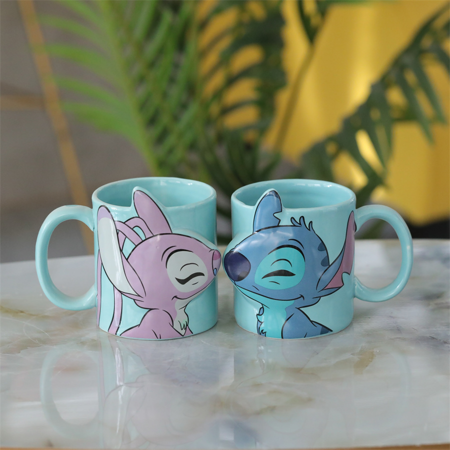 Star Baby Sticy Chai Anki Couple Mouth Cup Microwave Ceramic Mark Cup Cup Cup of Lovely Creative Cartoon