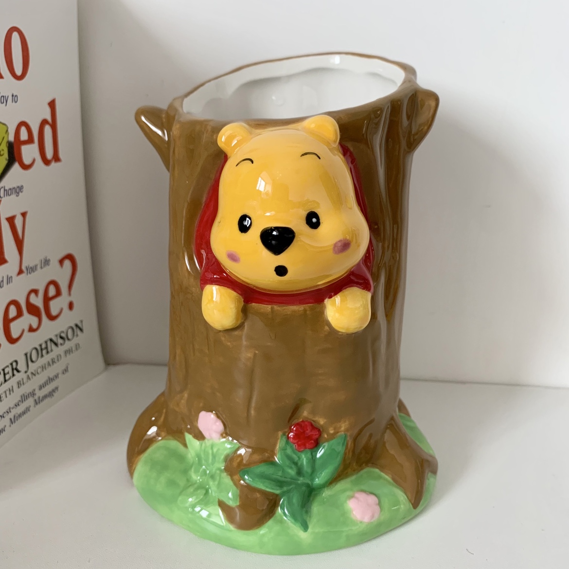 Winnie the Pooh Pen Holder Ceramic Vase Flower Insert Cute Kitchen Chopsticks Holder Storage Tube Multifunctional Home
