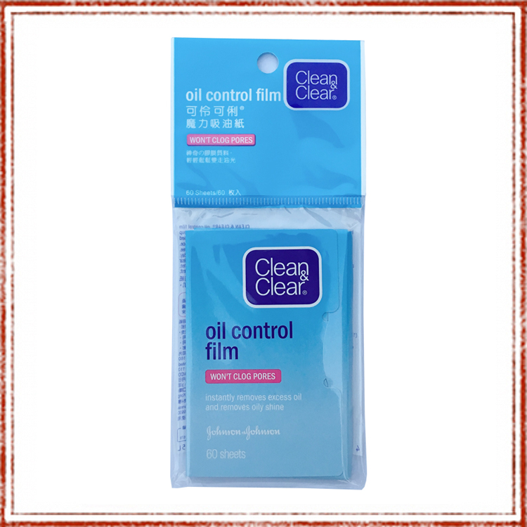 Hong Kong Clean Clear oil-absorbing paper magic blue film oil-absorbing paper 60 pieces of blue film