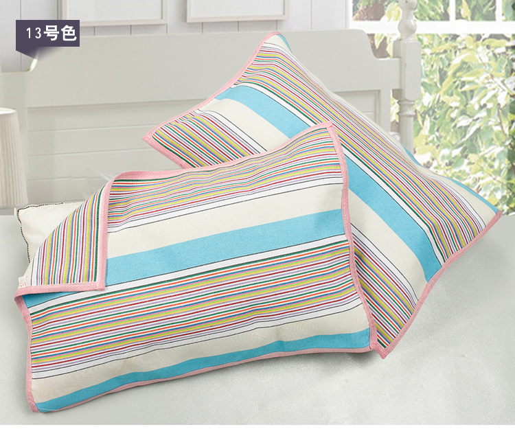 Cao cấp cotton cũ vải thô gối khăn dành cho người lớn sinh viên bốn mùa phổ cotton thoáng khí vải dày gối khăn cặp chống mite