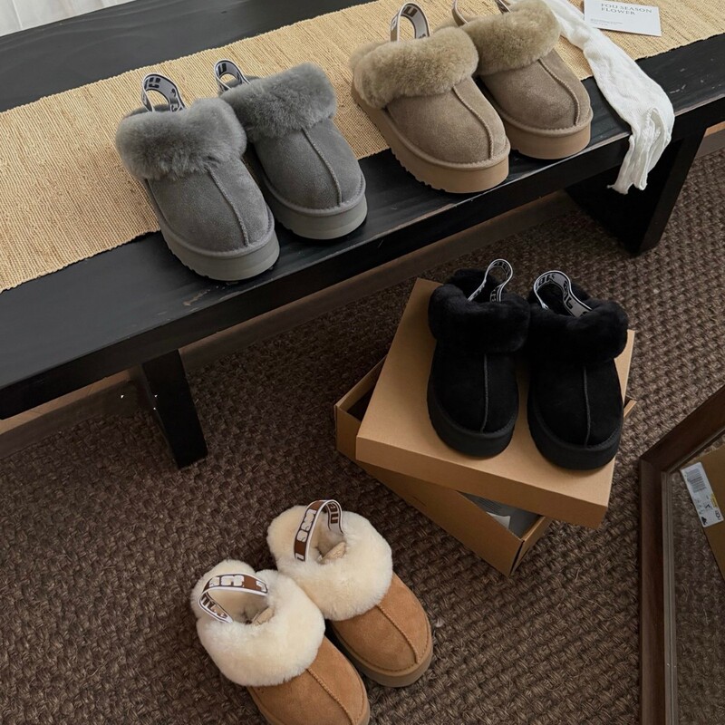 Henan Sanpo Sheepskin Integrated Snow Boots for Women 3cm Lace-Up Star Slippers Thick-Soled Slip-On Home Slippers Henan Sanpo Sheepskin Integrated Snow Boots for Women 3cm Lace-Up Star Slippers Thick-Soled Slip-On Home Slippers
