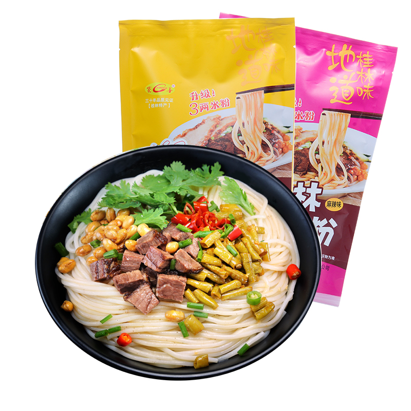 Guilin Chongshan Guilin rice flour 305 gr 4 bagged better flush with Guilin instant rice flour rice noodles with brine plan