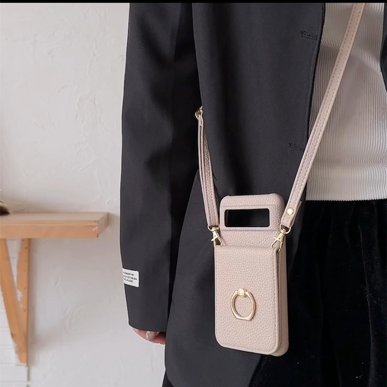 Suitable for Google Pixel 10 Pro Phone Case with Card Slot, Crossbody 8 Pro with Mirror, Leather Texture, Pixel 7/8/9/10 Half-Cover Ring Stand, 9 Pro XL Protective Leather Case, 8A Anti-Drop 7A Phone Case