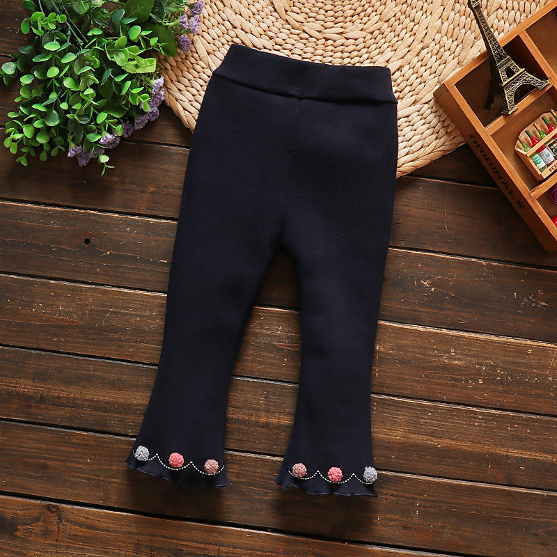 Baby beat underpants gush outside wearing 0-3-year-old girl horn long pants female midchild winter clothing 2 baby pants winter style