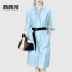 Ga châu âu 2021 mùa thu mới của phụ nữ áo sơ mi cotton váy của phụ nữ trung thời trang eo áo sơ mi thời trang - váy đầm váy đầm