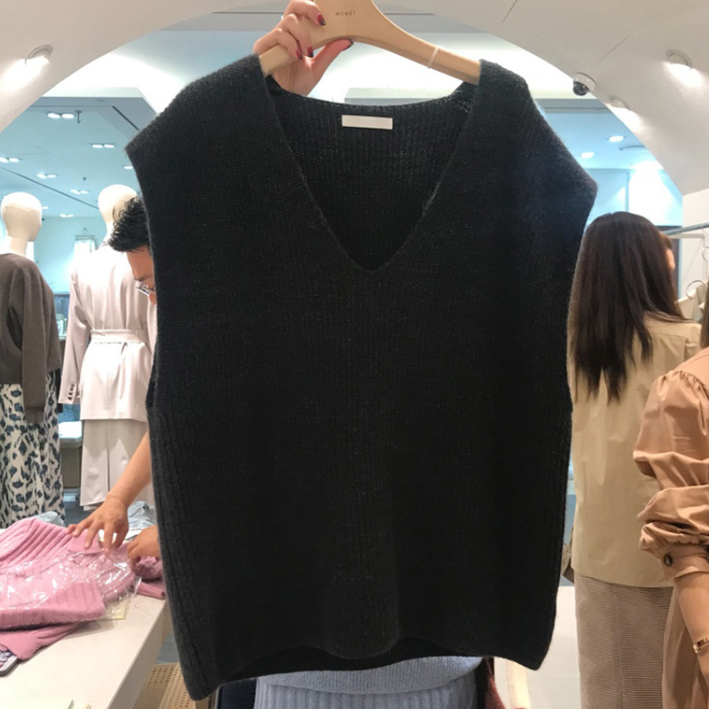 100% Cashmere Vest for Women, New Autumn and Winter Fashion Wool Sweater Vest, Outerwear Knitted Base Layer, Stylish
