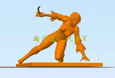 Little Sister Neal holds a sword in parts 3D printing model data stl character model obj high-precision material file