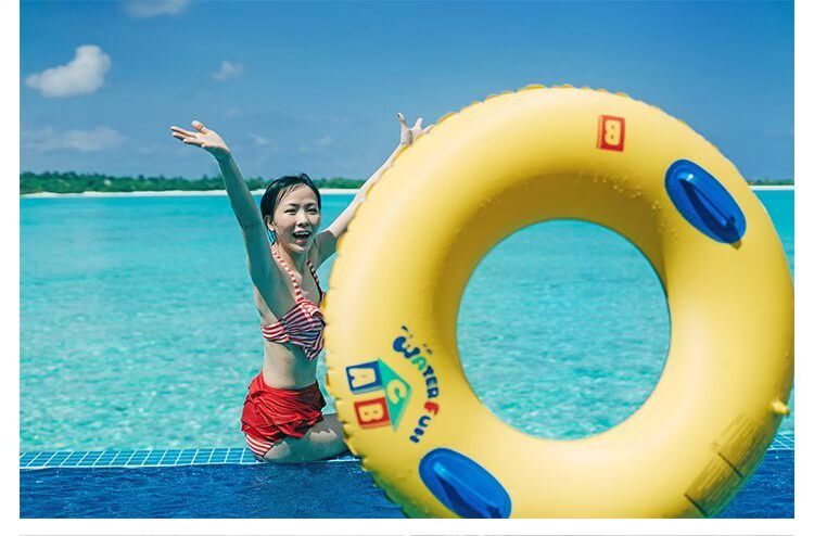 Thiết bị hai lớp nước trong chiếc vòng lớn cao su cho trẻ em bơi cao su dày chuyên nghiệp lướt phao cứu sinh phao chống lật