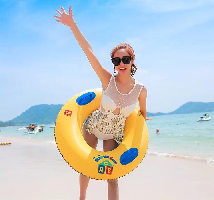 Thiết bị hai lớp nước trong chiếc vòng lớn cao su cho trẻ em bơi cao su dày chuyên nghiệp lướt phao cứu sinh phao tay intex