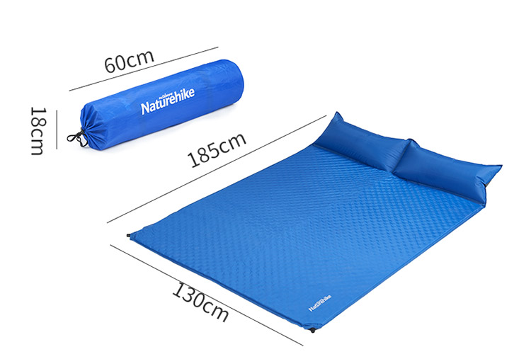 NH đôi gối bơm hơi tự động đệm trứng máng trứng tổ pad lều ngoài trời độ ẩm pad không khí giường nệm - Thảm chống ẩm / Mat / Gối chiếu nằm văn phòng