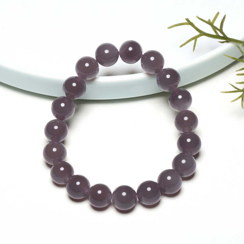 Xinjiang Natural Hetian Jade Smoke Purple Jade Bracelet for Women Round Beads Ice Smoke Purple Old Pit Grape Imperial Purple Jade Hand Ornament Gift Xinjiang Natural Hetian Jade Smoke Purple Jade Bracelet for Women Round Beads Ice Smoke Purple Old Pit Grape Imperial Purple Jade Hand Ornament Gift