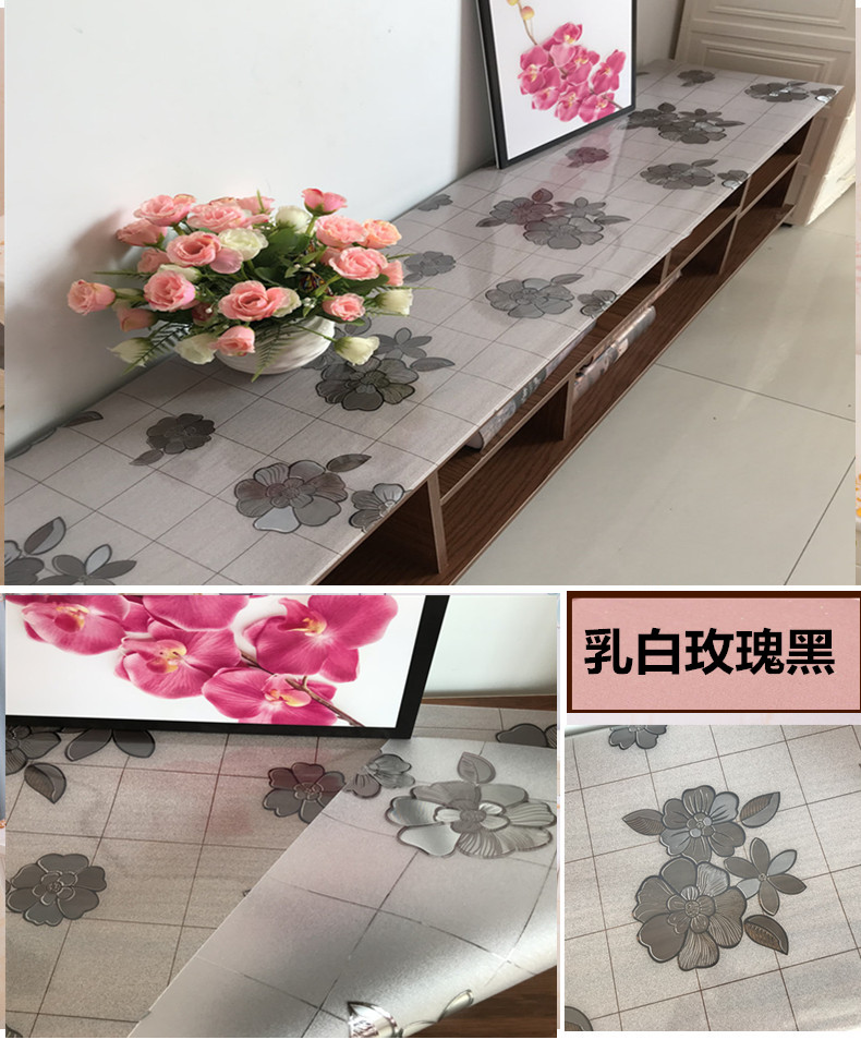 Kính mềm PVC màu khăn trải bàn không thấm nước chống vảy nhựa bàn vải bàn cà phê mat TV tủ khăn trải bàn - Khăn trải bàn khăn trải bàn màu đỏ