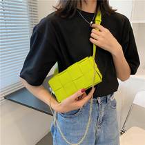 2021 new summer woven small bag female niche design high fashion crossbody fanny pack chest bag tide ins