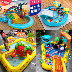 Intex Kidsren's Swimming Pool Home Thickeneded Baby Inflatable Ocean Ball Pool Paddling Pool Infant Fishing Sand Pool
