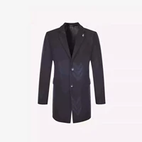 2018 mùa đông mới phù hợp với cổ áo len thời trang áo khoác dài thanh niên nam len áo jacket nam