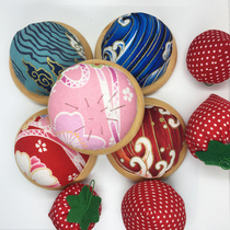 Needle insertion bag cross stitch needle insertion bag cute pin device anti-loss needle storage bag base solid wood needle insertion