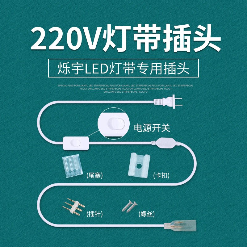 Shuo Yu lamp with power plug 220V 5050 SMD 3528 SMD lamp with power plug led controller