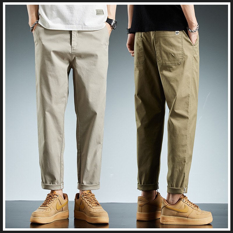 Spring and Autumn New Casual Pants for Men 2026 Summer Trendy Versatile Sports Loose Simple Straight-Leg Long Pants for Men