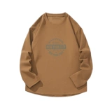 Осенний мужской трендовый брендовый универсальный базовый приятный телу лонгслив с круглым воротником для отдыха, свободный крой