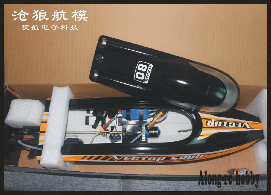 Лодка на электро-, радиоуправлении 沧狼航模 欧兰斯798-4 vector sr80 新款超大自动翻身 高速遥控船 OTHER