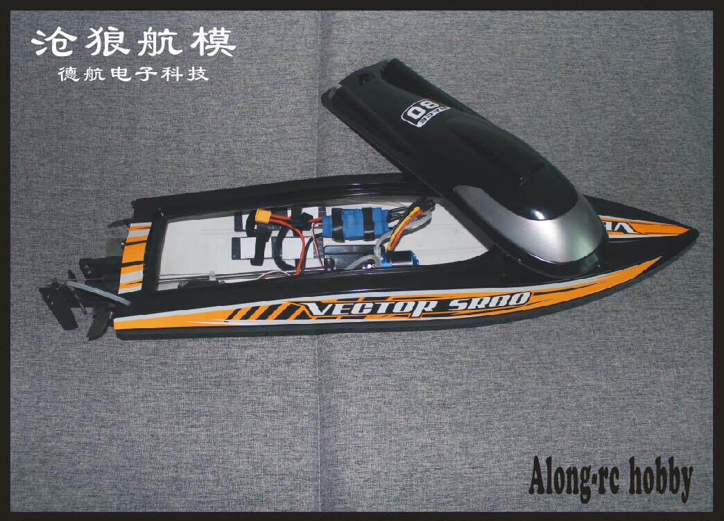 Лодка на электро-, радиоуправлении 沧狼航模 欧兰斯798-4 vector sr80 新款超大自动翻身 高速遥控船 OTHER