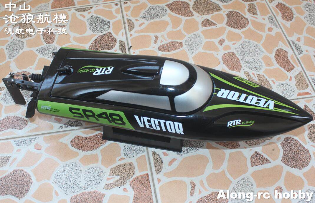 Лодка на электро-, радиоуправлении 沧狼航模 欧兰斯遥控船797-4高速水冷无刷电机遥控快艇防翻带后退 OTHER